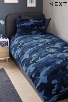 Fleece Camo Duvet Cover and Pillowcase Set