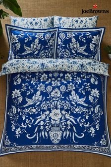 Joe Browns Blue Floral Vivid Vase Reversible Bed Set