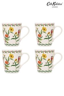 Cath Kidston Green Summer Birds Stanley Mug Set Of 4