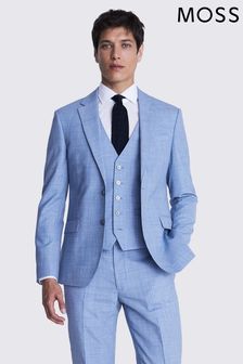 MOSS Sky Blue Slim Fit Marl Jacket