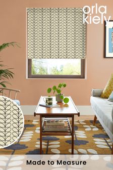 Orla Kiely Black Linear Stem Made to Measure Roller Blinds