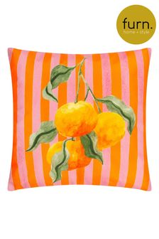 Furn Orange Abstract Outdoor Cushion