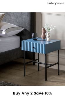 Gallery Home Blue Tetouan 1 Drawer Bedside Table