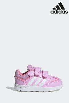 adidas White/Pink Kids Tensaur Switch Shoes