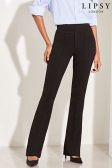 Lipsy Black Jersey Stretch Bootleg Trousers