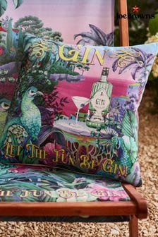 Joe Browns Purple Let The Fun Be Gin Reversible Garden Cushion