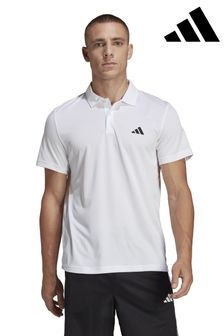 adidas White Train Essentials Training Polo Shirt