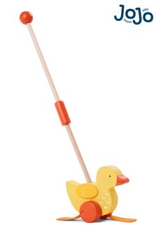 JoJo Maman Bébé Duck Wooden Push-Along Toy