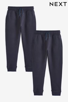 Navy Blue Slim Fit Cotton Rich Joggers 2 Pack (3-16yrs)