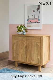 Natural Natural Arches Mango Wood Effect Small Sideboard