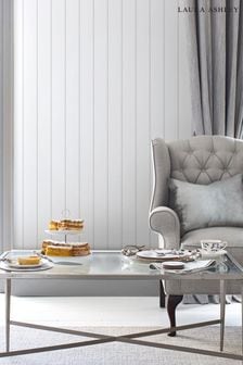 Sugared Grey Saltram Stripe Wallpaper
