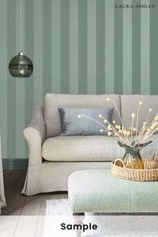 Green Lille Pearlescent Stripe Wallpaper Sample Wallpaper