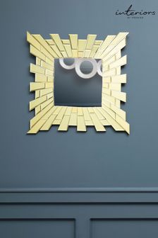 Interiors by Premier Black Glitzy Golden Wall Mirror