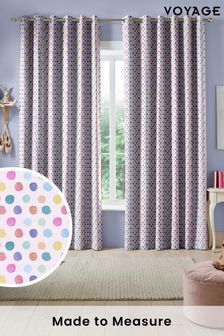 Voyage Blossom Dotty Made To Measure Curtains