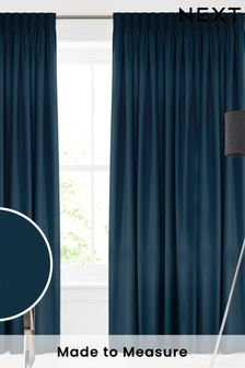 Indigo Blue Montero Velvet Made To Measure Curtains