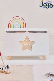 JoJo Maman Bébé White Star Toy Storage Chest