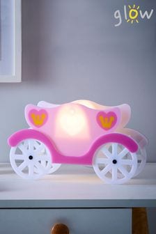 glow Pink Princess Carriage Table Lamp