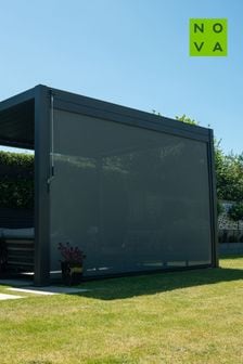 Nova Outdoor Living Grey Titan Pergola 3.6m Pull Down Screen