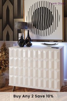 Frank Olsen White Elevate Smart LED Small Sideboard