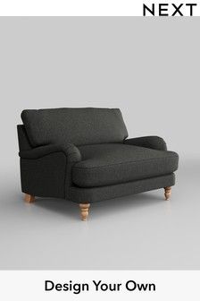 Tweedy Blend Easy Clean/Charcoal Avery Luxe Relaxed Sit