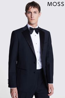 MOSS Black Regular Fit Notch Lapel Suit Jacket