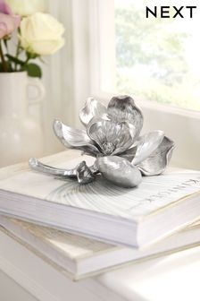 Silver Decorative Flower Ornament