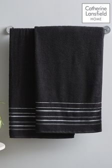 Catherine Lansfield Set of 2 Black Towels