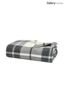 Gallery Home Grey Checked Fleece Blanket