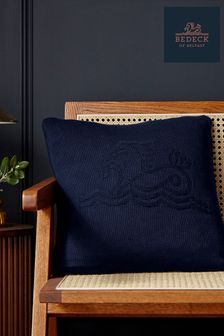 Bedeck of Belfast Blue Signature Knit Cushion
