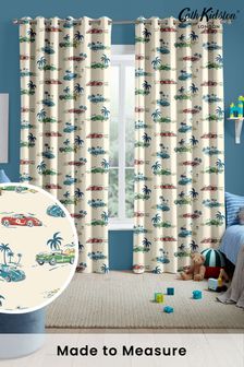 Cath Kidston Cream Kids Fast Cars Made To Measure Curtains