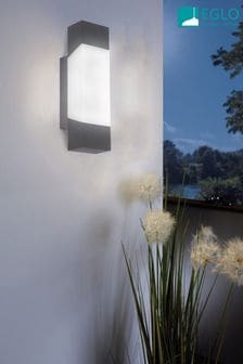 Eglo Grey Gorzano LED Glass Exterior Wall Light