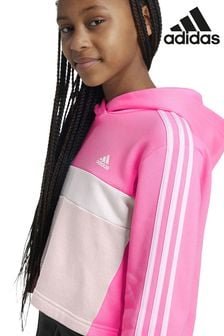 adidas Pink Kids Sportswear Tiberio 3-Stripes Colorblock Fleece Leggings Set