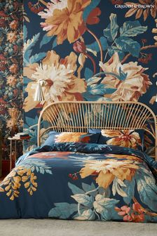 Graham & Brown Blue Florenzia Duvet Cover and Pillowcase Set