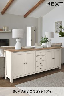 Cream Cream Malvern Oak Effect Extra Large Sideboard