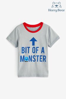 Harry Bear Grey 100% Cotton Bit Of A Monster T-Shirt