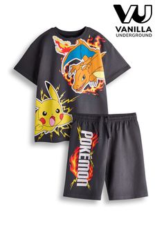 Vanilla Underground Grey Boys Pokemon T-Shirt and Shorts Set