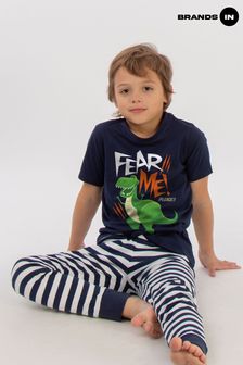 Brands In Blue Boys Toy Story Fear Me Stripes 100% Cotton Pyjamas