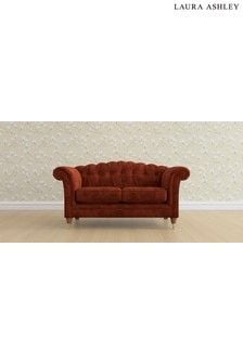 Kingsley Velvet/Terracotta Orange Gloucester Button Back by Laura Ashley