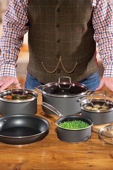 Hairy Bikers 5 Piece Black Forged Pan Set