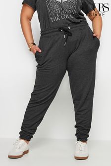 Yours Curve Grey Elasticated Stretch Joggers