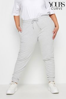 Yours Curve Grey Elasticated Stretch Joggers