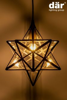 Dar Lighting Brass Ilario Small Star Pendant Ceiling Light
