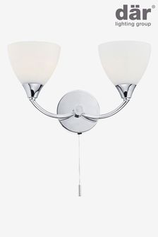 Dar Lighting Chrome Watson 2 Light Wall Light