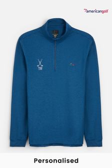 Personalised Greg Norman Men's Half Zip Midlayer  by My American Golf