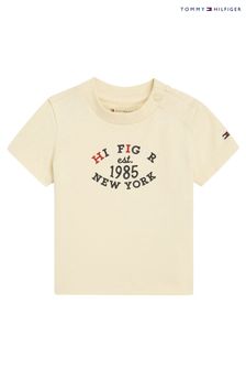 Tommy Hilfiger Yellow Regular Fit Monotype Oval T-Shirt