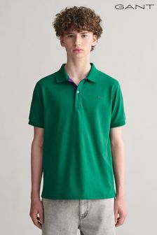 GANT Green Teens Contrast Piqué Polo Shirt