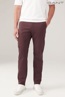 GANT Red Regular Fit Twill Chinos