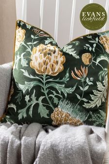 Evans Lichfield Bottle Chatsworth Artichoke Floral Cushion