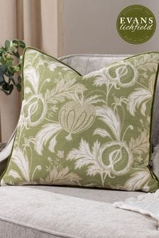 Evans Lichfield Olive Chatsworth Heirloom Piped Cushion