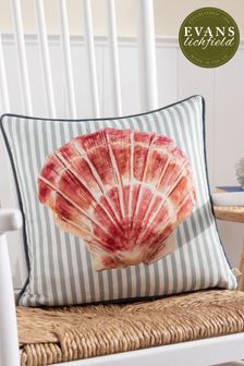 Evans Lichfield Multicolour Salcombe Scallop Piped Cushion